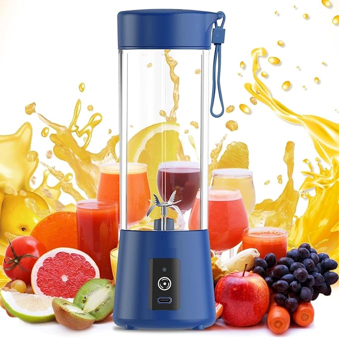 6 Blade Juicer- Portable Electric 6 Blade USB Juice Maker (380 ml)