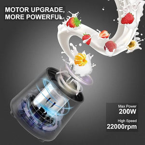 6 Blade Juicer- Portable Electric 6 Blade USB Juice Maker (380 ml)